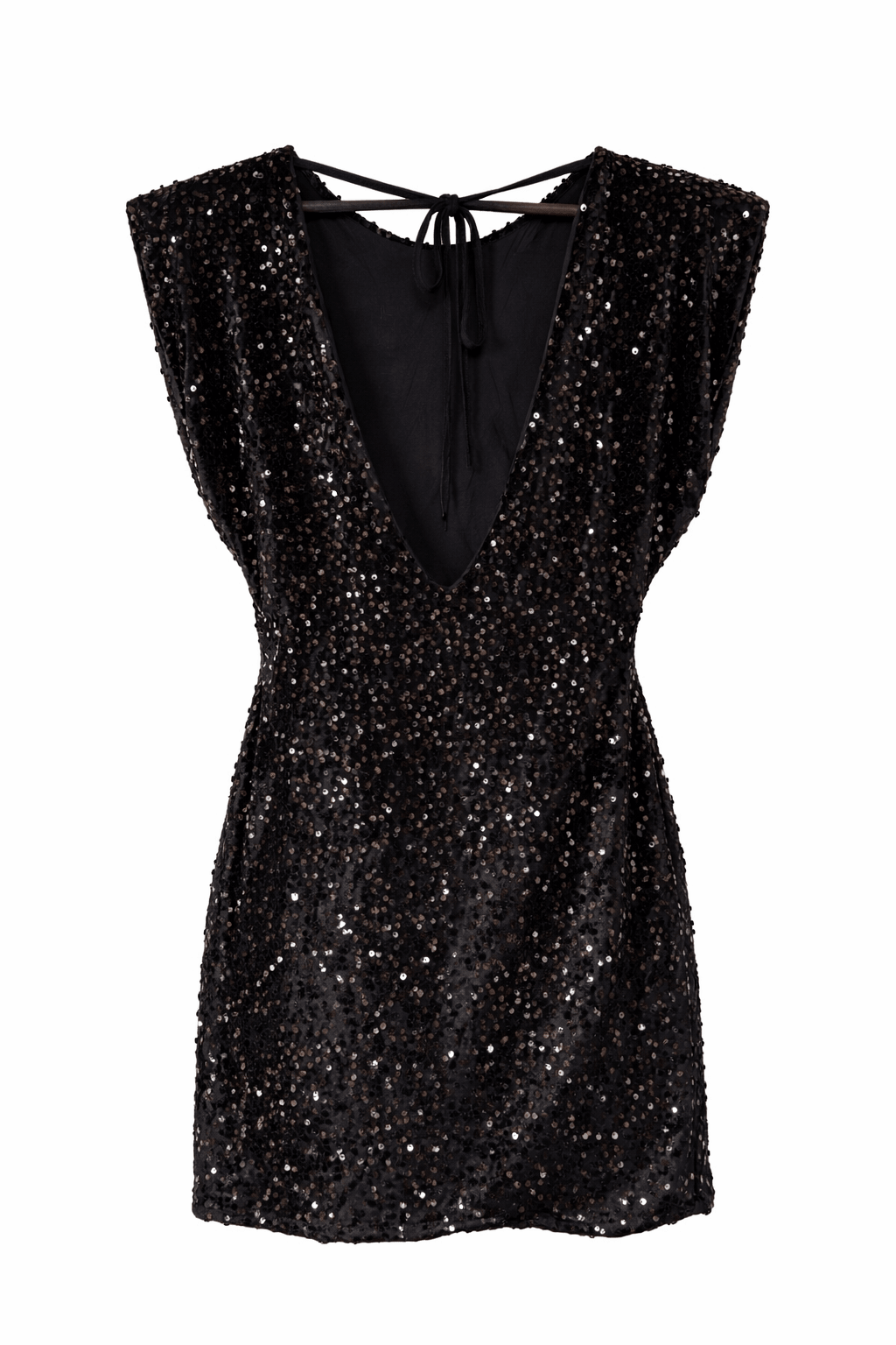 Robe courte Lucia en velours pailleté