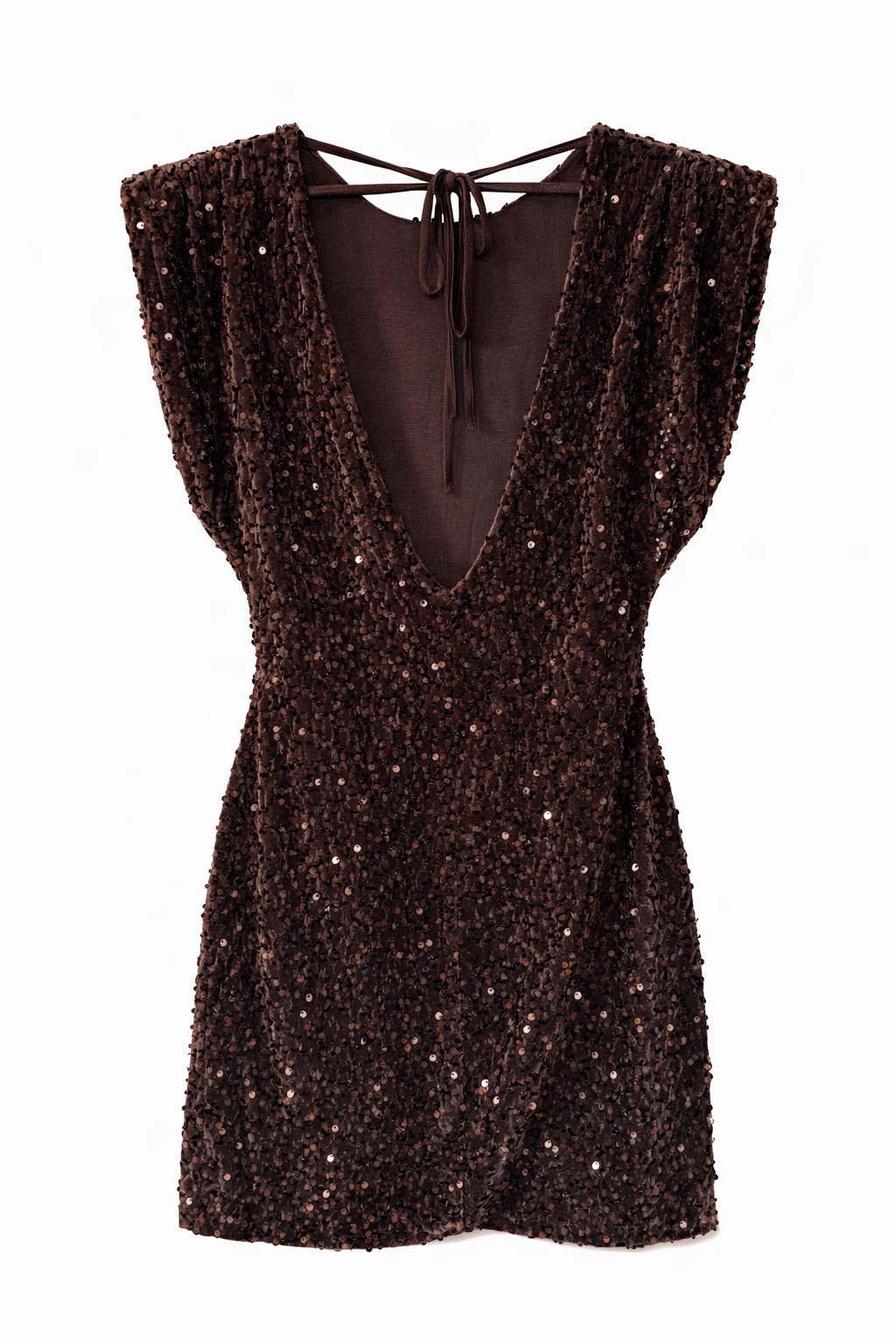 Robe courte Lucia en velours pailleté