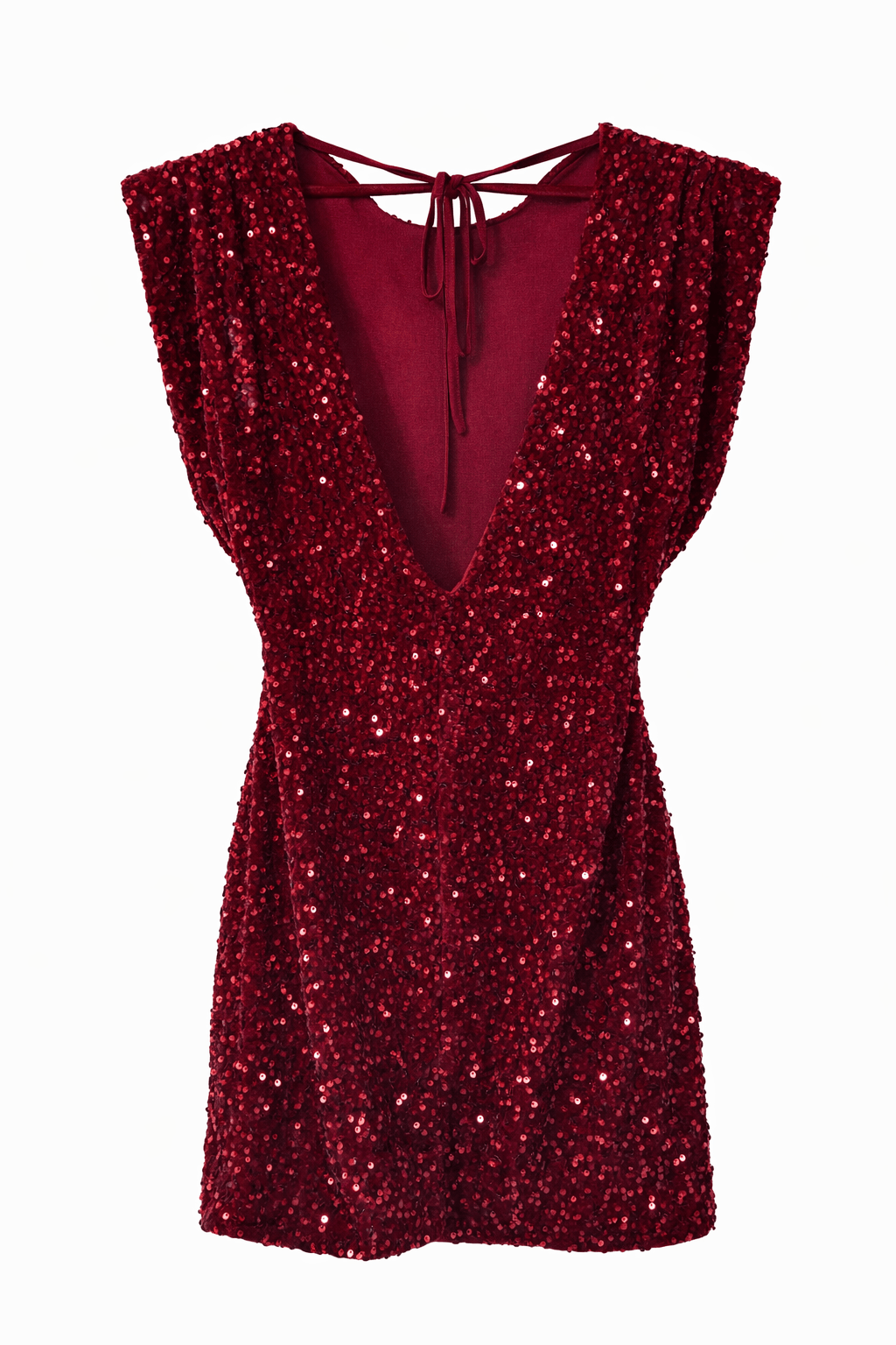 Robe courte Lucia en velours pailleté