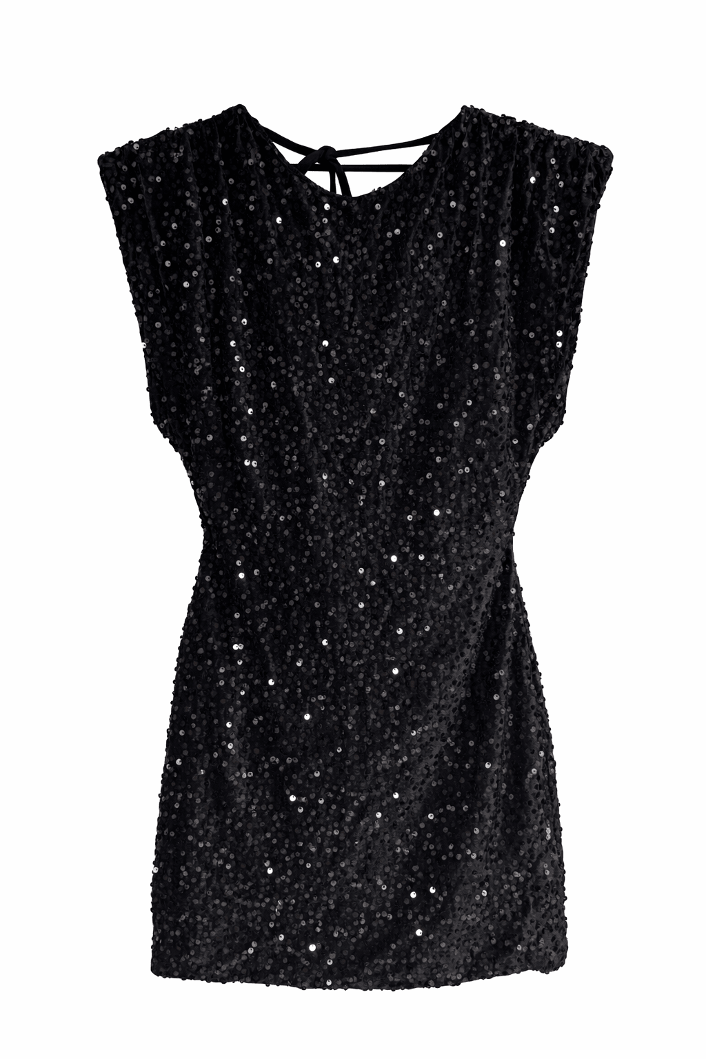 Robe courte Lucia en velours pailleté