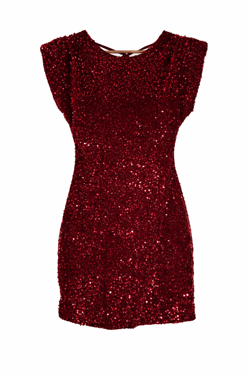 Robe courte Lucia en velours pailleté