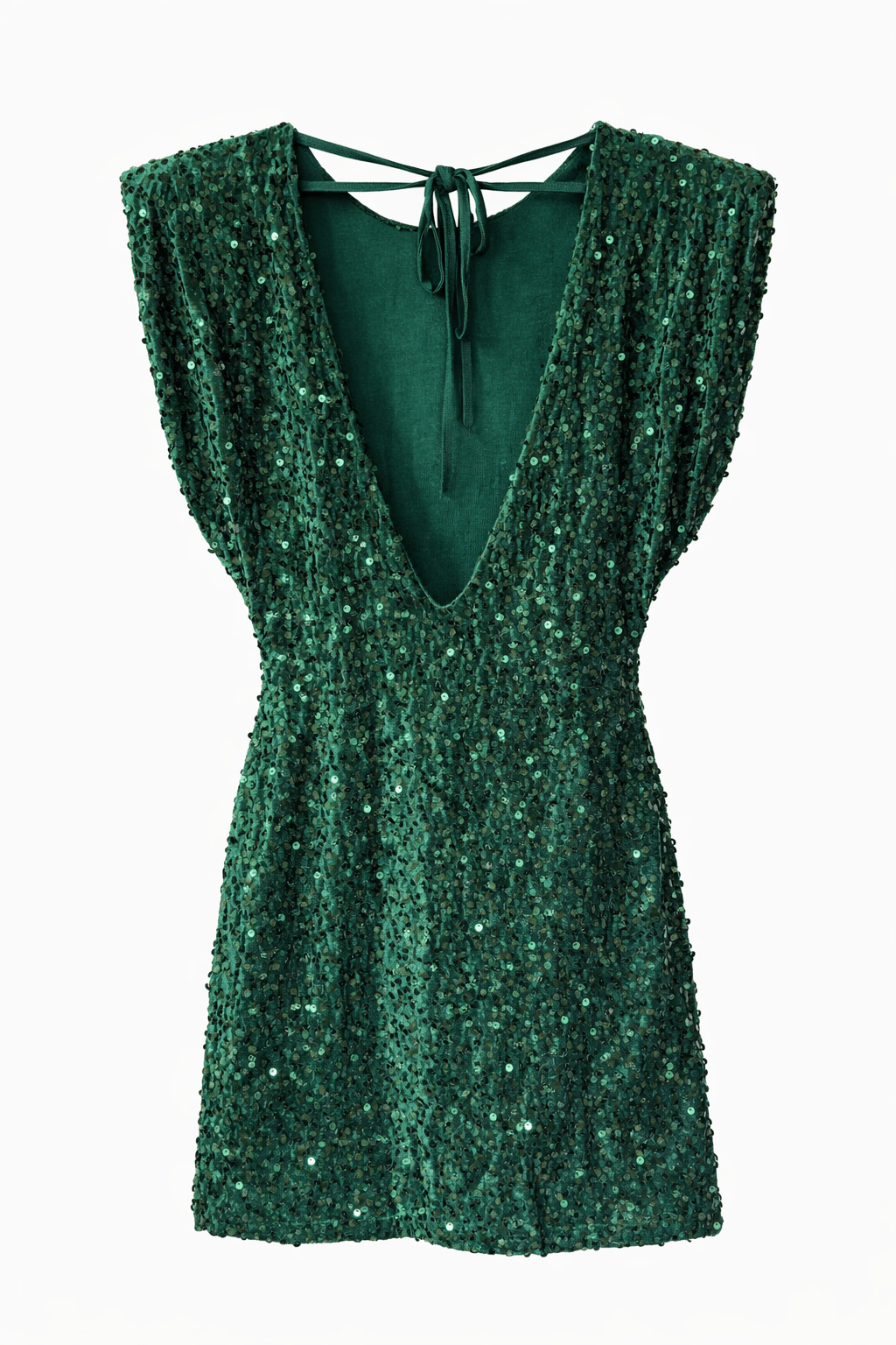 Robe courte Lucia en velours pailleté